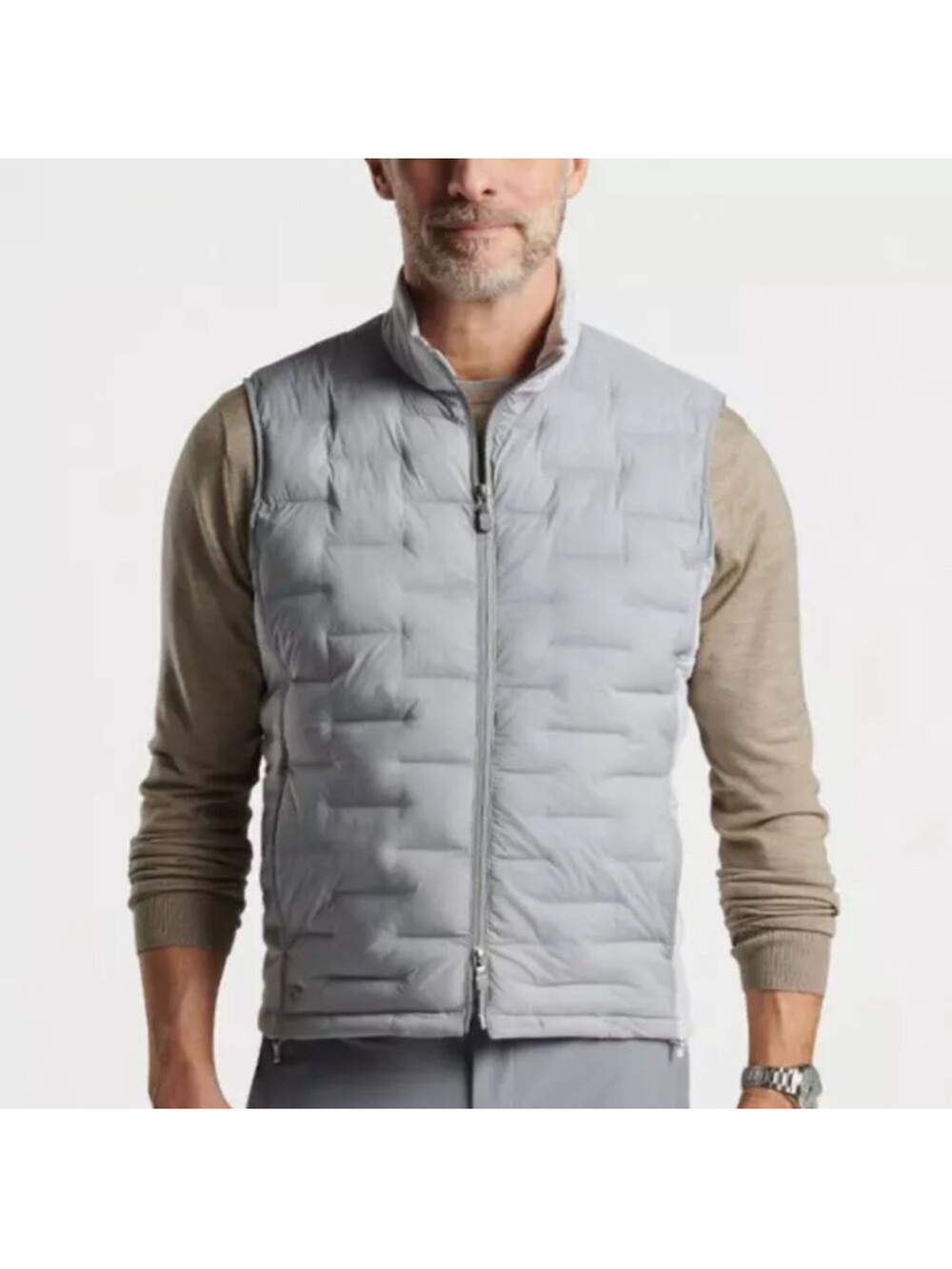 PETER MILLAR Crown Crafted Blaze Insulated Gilet Vest GALE Grey Sz L $275